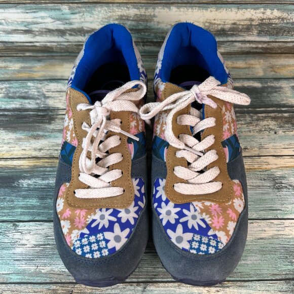 Inkkas Hendrix Womens 9 Sneakers Casual Floral Patchwork Walking Shoes Colorful - Picture 6 of 13